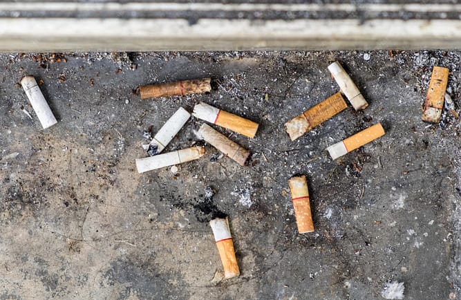 cigarette butt Urban Litter cigarette butt as an Urban Litter